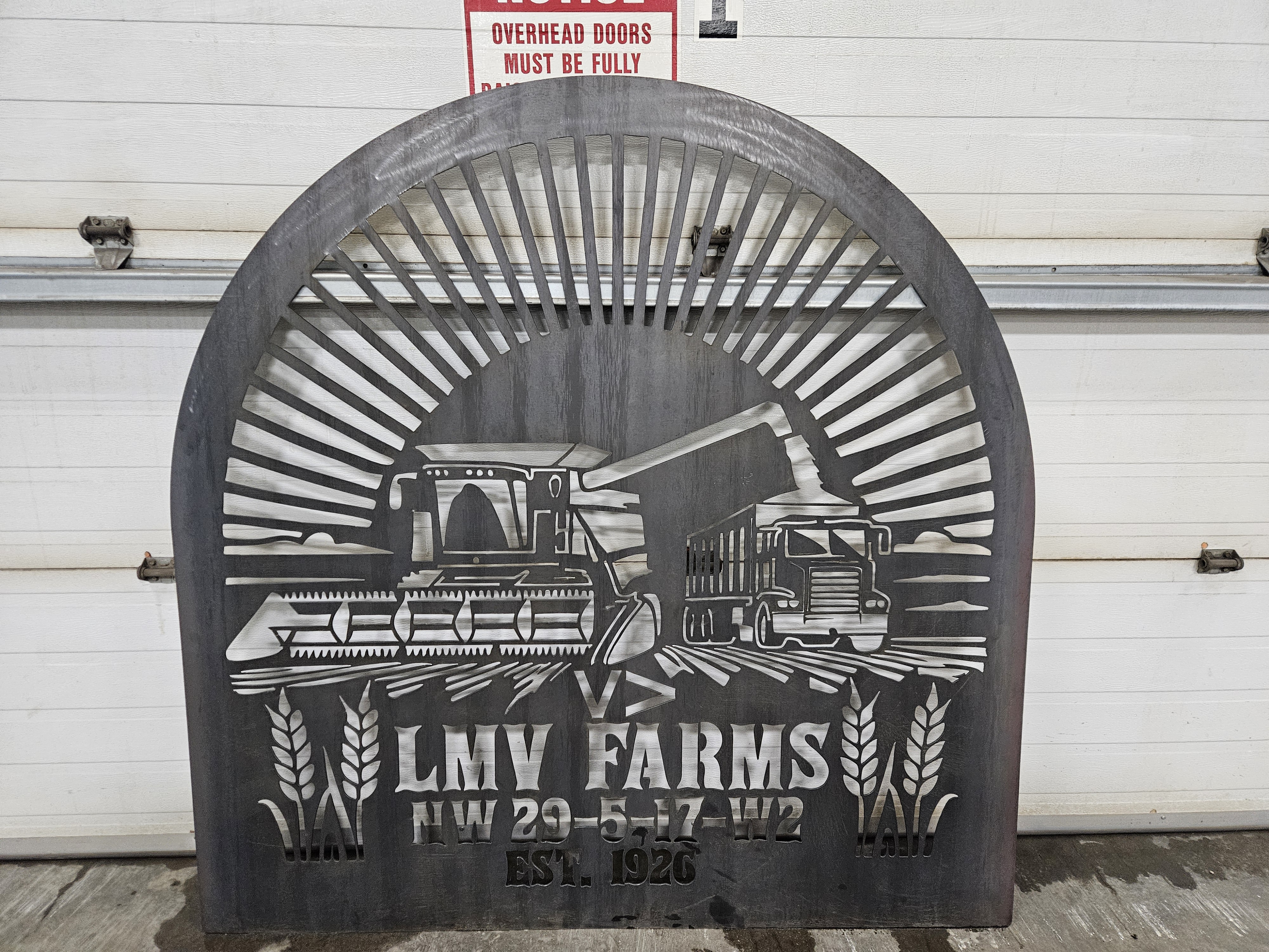 Backlit business sign