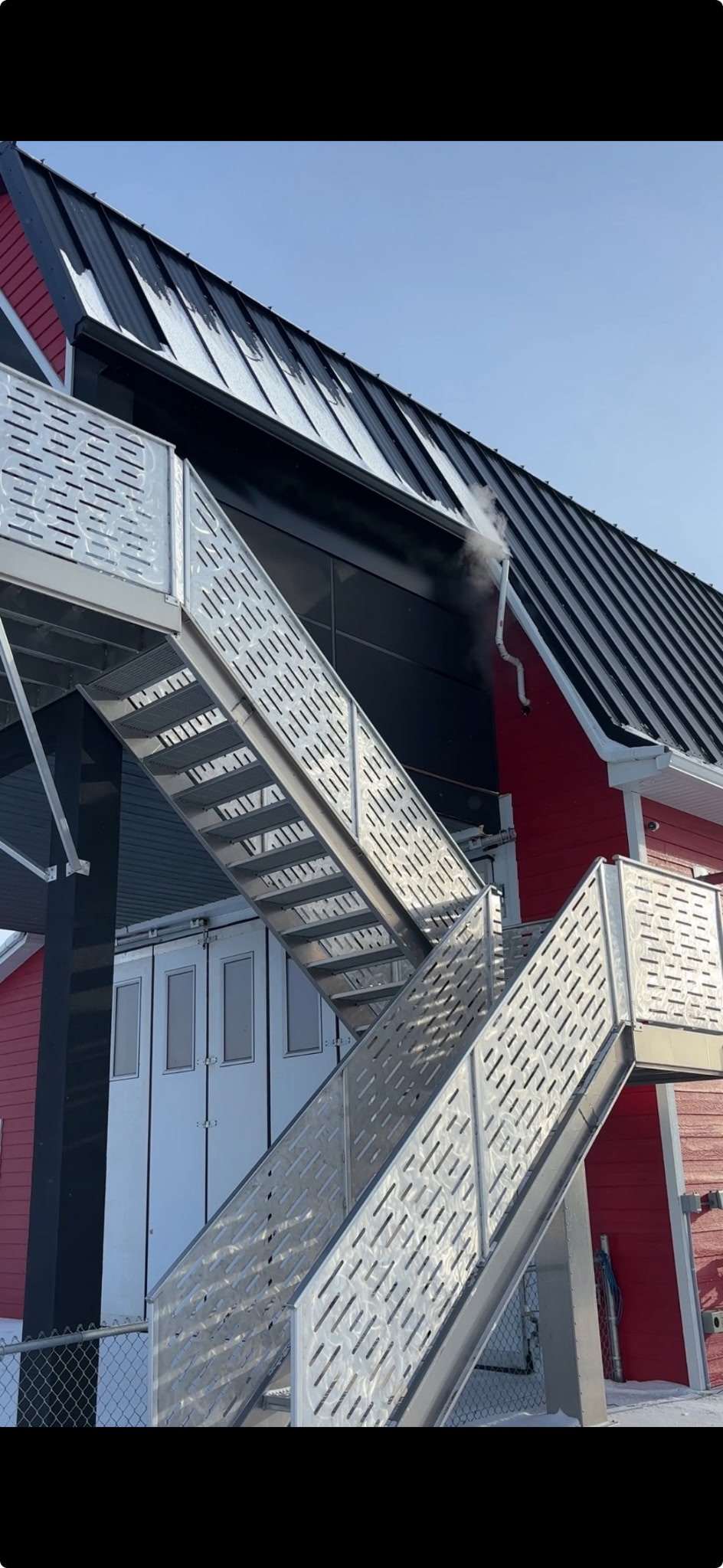 Shop stairs and handrail